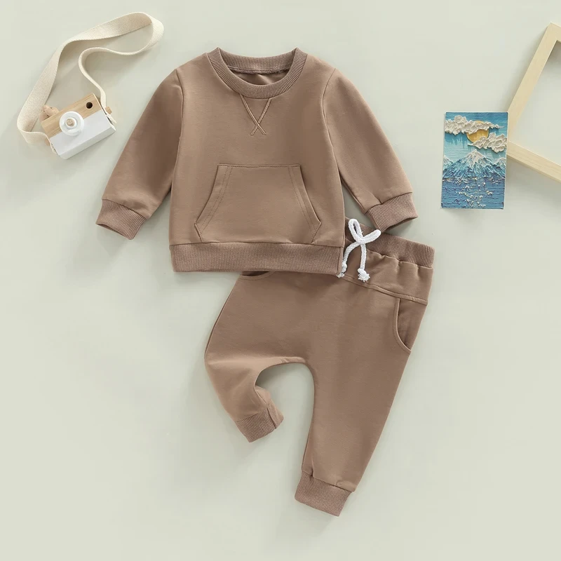 0-3Y Toddler Infant Newborn Baby Boy Girl Clothes Set Long Sleeve Tops Pants Casual Tracksuit Outfits Clothing