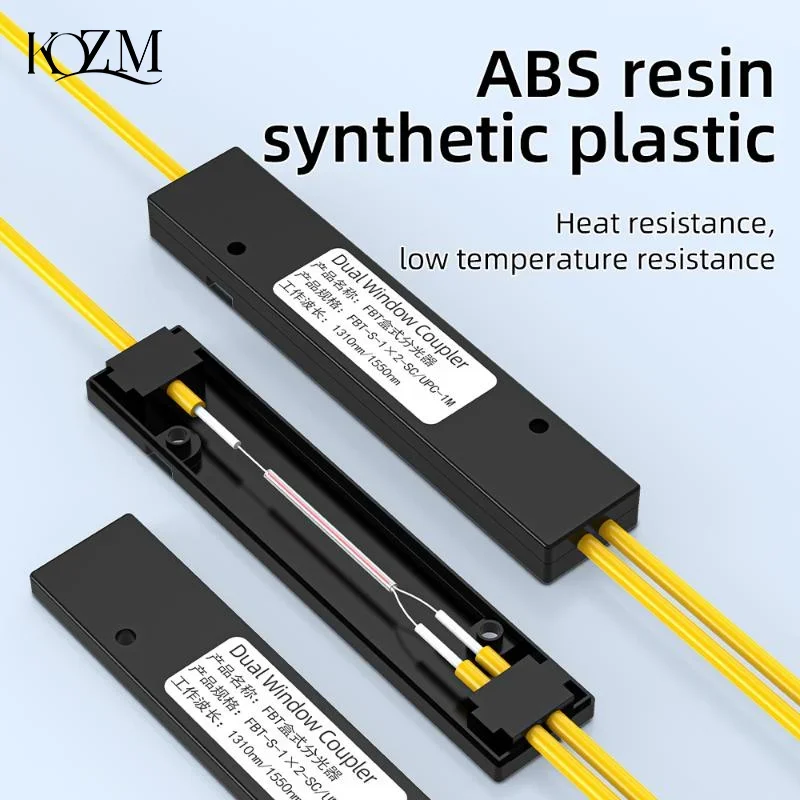1 bis 2 Splitter SC FC UPC 1X2 PLC Fiber Optical Splitter SC/UPC PCL Taper Typ Splitter Computer Kabel Kabel Ärmeln