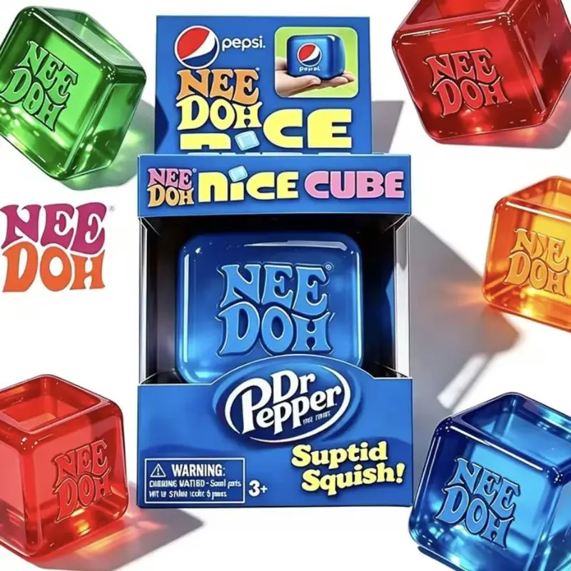 Neues Soda-Farbschema Needoh Nice Cube Suptid Squish Spielzeug Weiches Stressabbau-Quetschspielzeug mit Überraschungsbox Puzzle-Geschenke