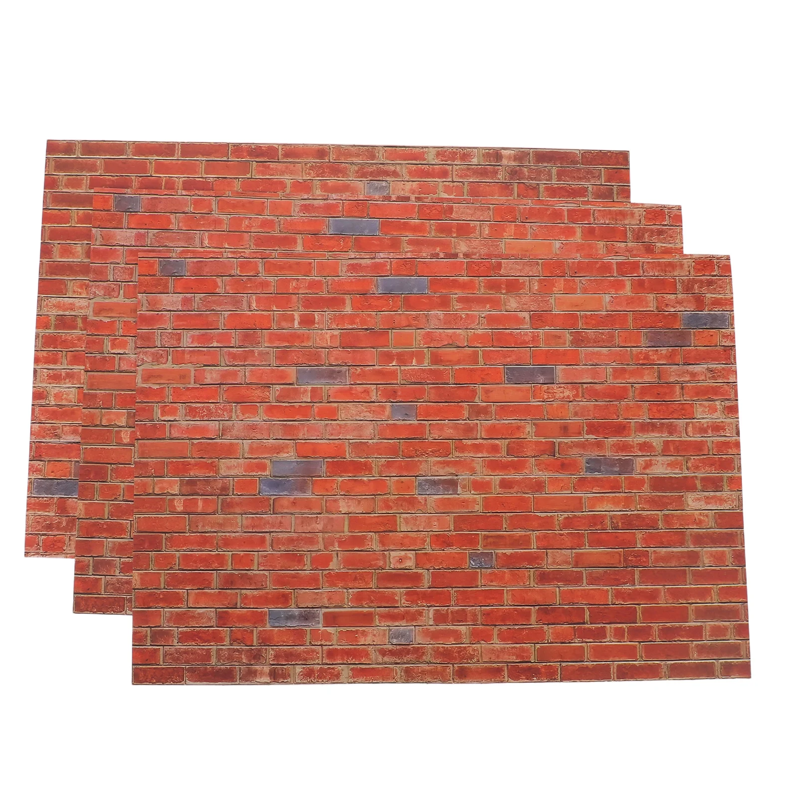 

9pcs House Wallpaper Self-Adhesive Miniature Brick Peel Stick 1:12 Scale Wall Cladding For Diy Dollhouse Decor Kids Creative