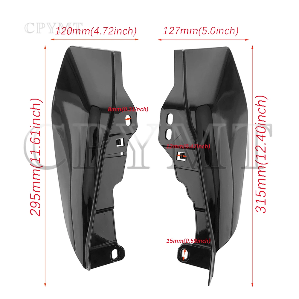 2017-Later Black Chrome Mid-Frame Heat Shield Air Deflector Trim Fit For Harley Touring Street Electra Glide Road King FLHR FLHX