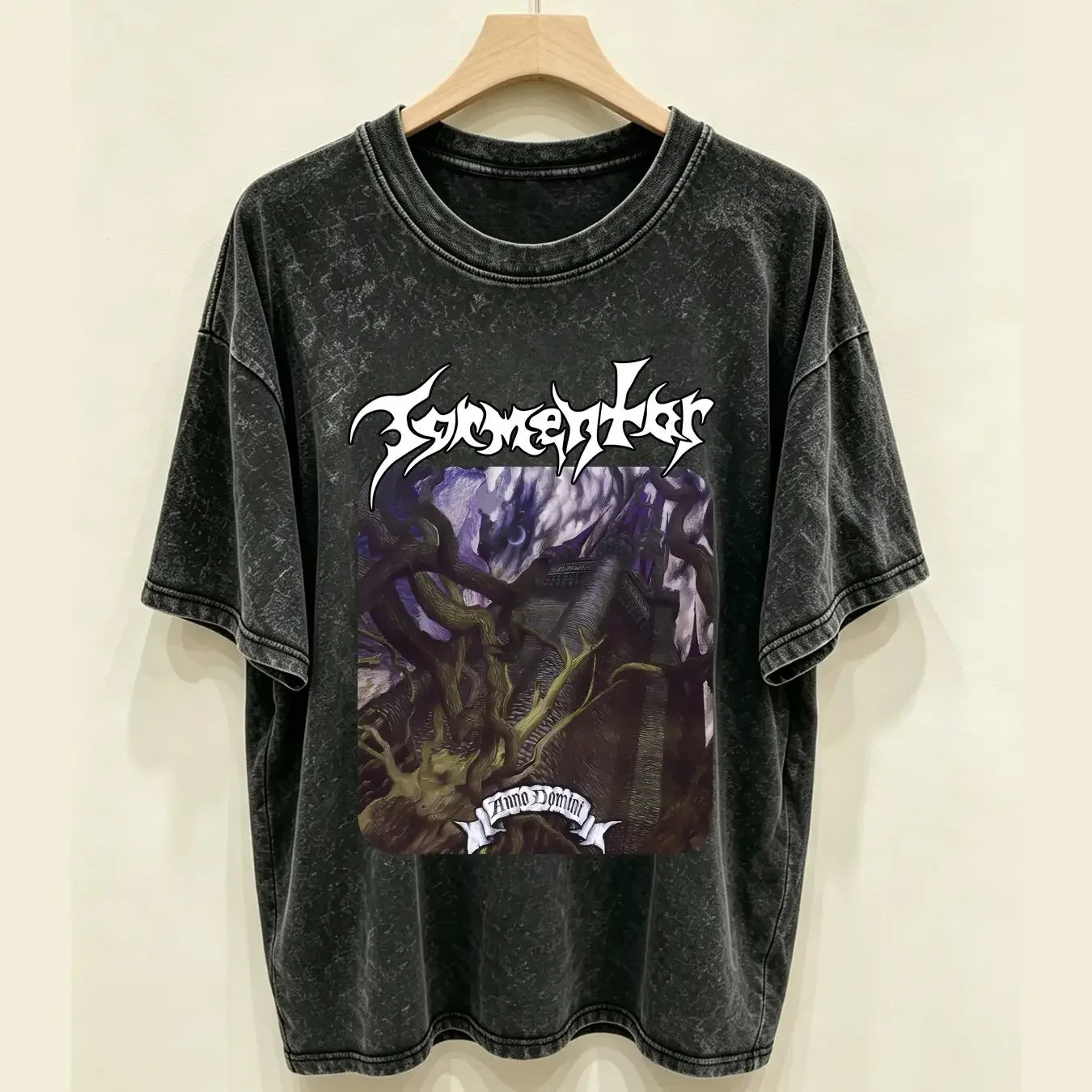 washed T Shirt Limited NWT Tormentor Anno Domini Hungary Black Metal Band Music S 4XL vintage Washed Unisex graphic streetwear