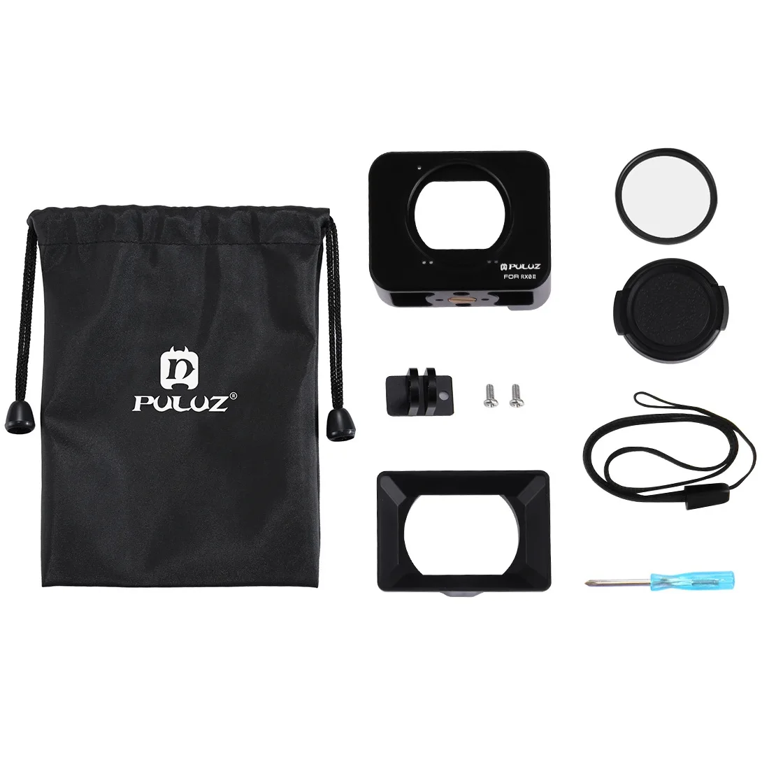 Metal Cage for Sony RX0 II – UV Filter & Lens Hood Kit with Sony Compatibility  Professional Camera Protection Rig view 5