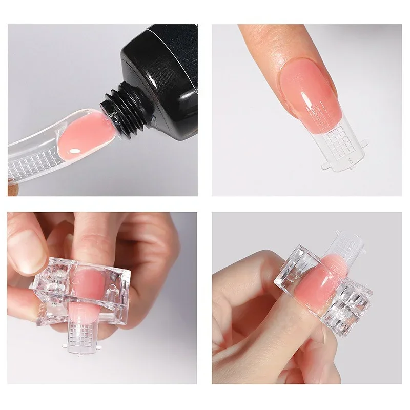 5Pcs Quick Building Mold Nail Tips Clip Dual Forms Finger Extension Nail Art UV Builder Poly Gel Manicure Tools
