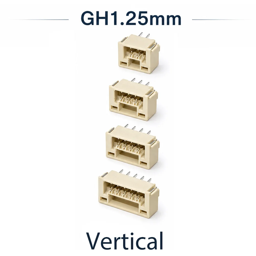 20pcs GH1.25mm Connector Kit 2P 3P 4P 5P 6P 8P 10P 12P Housing Vertical Horizontal Socket Terminal Wire to Board Plug