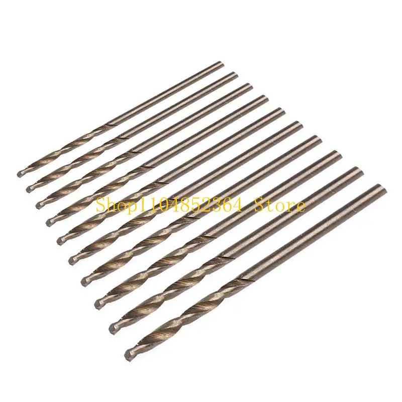 

652F Durable Cast Iron Hard Plastic HSS Twist Drill Bits Set Round Shank Titanium Coated Surface For Drilling woodworking 10x