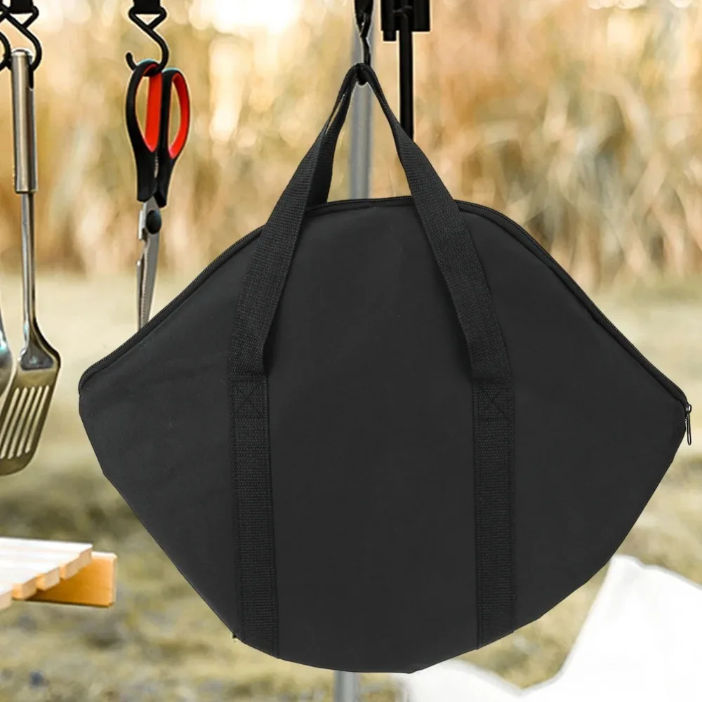 Baking Pan Storage Bag with Handle Wear-Resistant Grilling Pan Pouch Waterproof Skillet Bag 47x38cm Outdoor BBQ Tool for Kitchen image 5