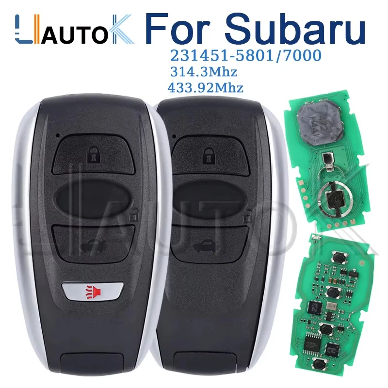 

Smart Remote Car Key for Subaru Ascent BRZ Crosstrek Forester Legacy Outback Impreza ID4D/8A Chip 7000/5801 HYQ14AHK HYQ14AHC