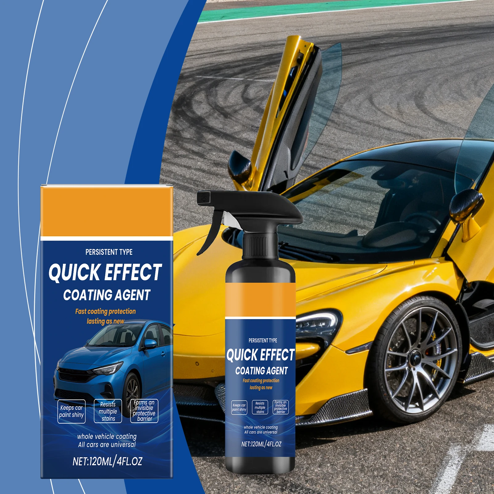 Car Coating Spray Quick Effect Coating Agent Coat Car Wax Car Scratch Wax Coating Spray Oil Film Emulsion Glass Cleaner