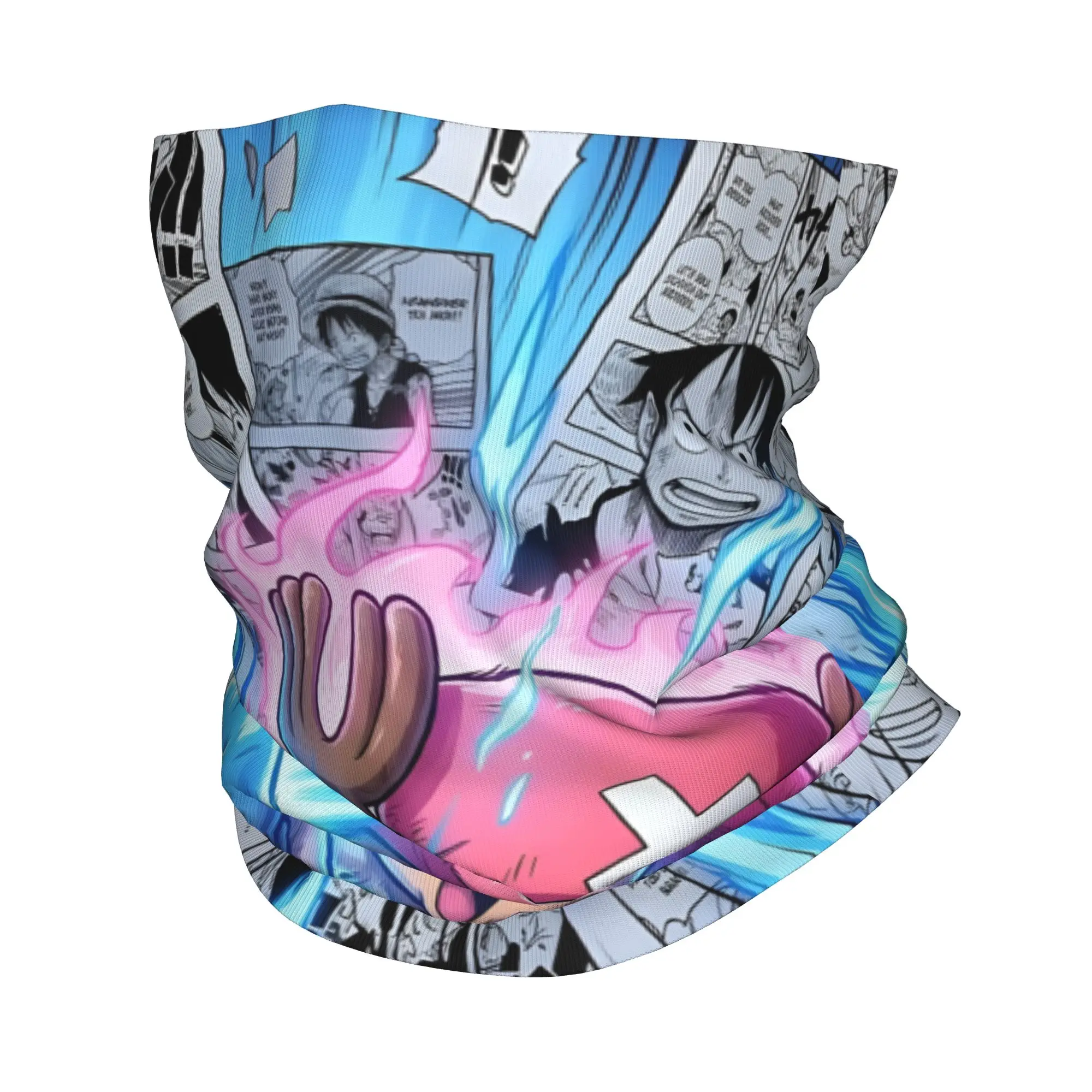 Custom Chopper Janpan Anime Bandana Neck Warmer Men Women Winter Ski Hiking Scarf Gaiter Manga Face Cover