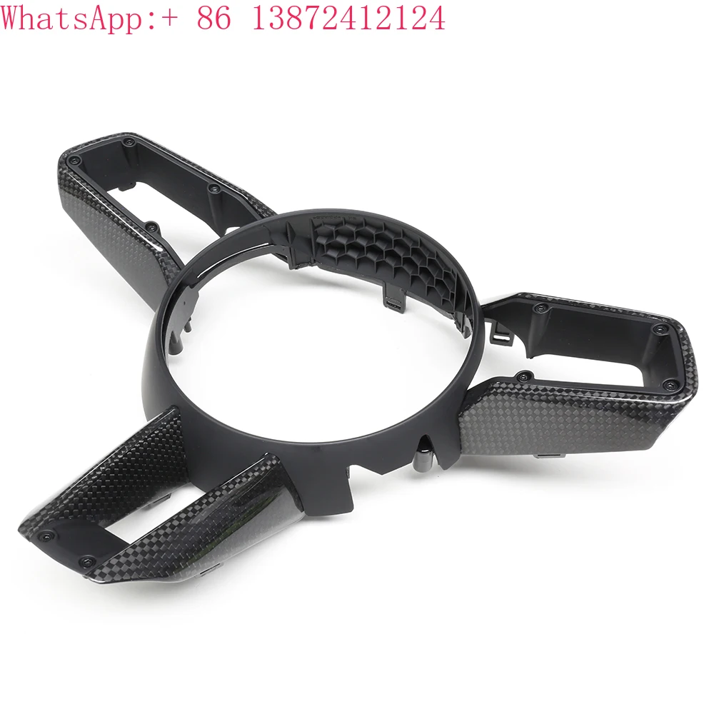 ポルシェ マカン 911 パナメーラ カイエン用 タイカン 992 リアルカーボンステアリングホイールトリム ドライカーボンファイバーインテリアチューニングデコレーション