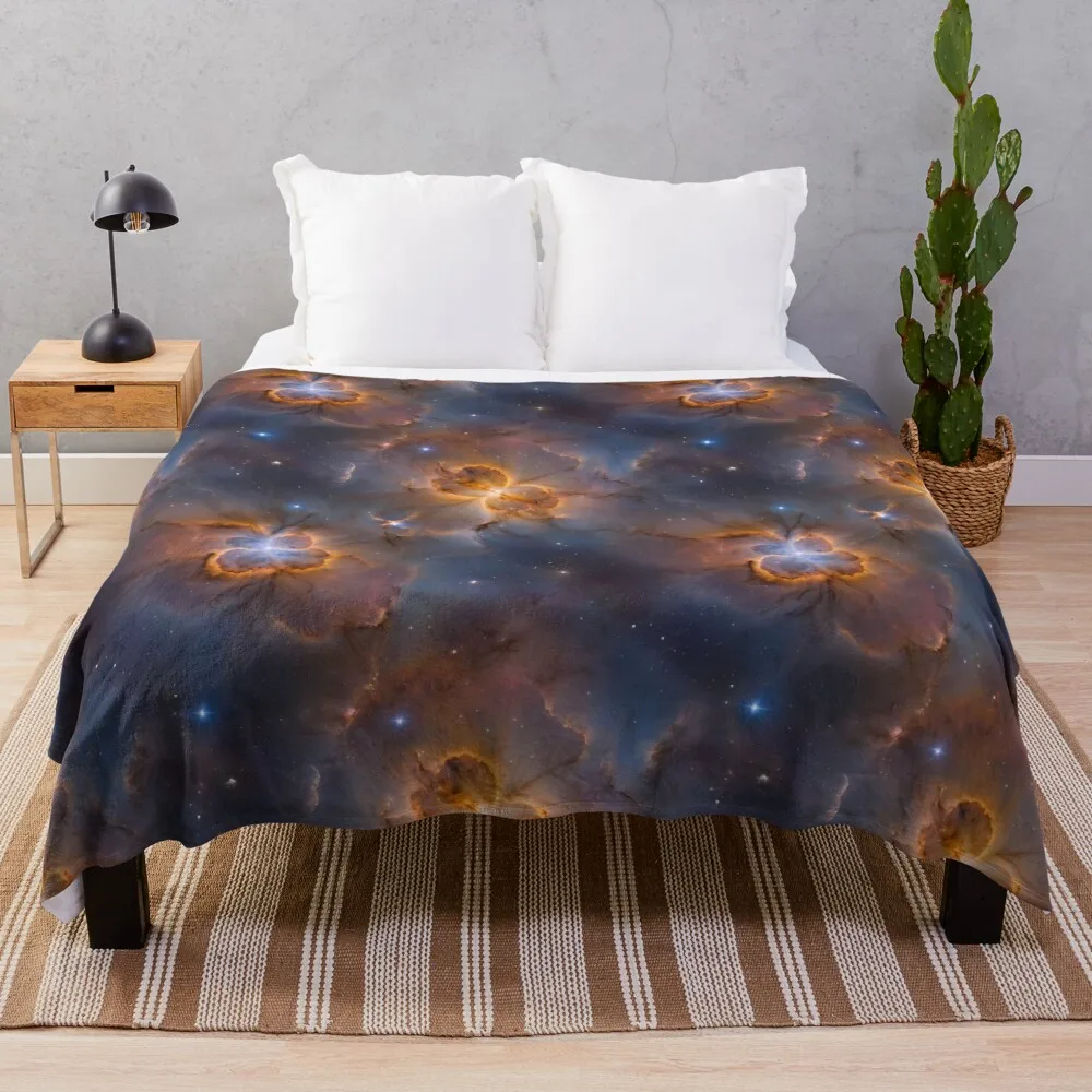 

Cosmic Patterns: Universe Throw Blanket Plaid Polar Blankets