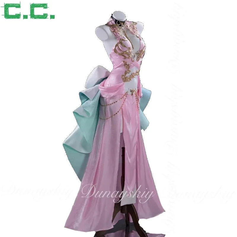 

CyCODE GEASS Лелуш Восстановления C.C. Косплей с розовым платьем и зеленым париком In Lost Story Косплей Костюм Аниме Полный Su