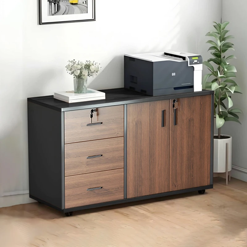 

Customizable under-desk printer placement cabinet