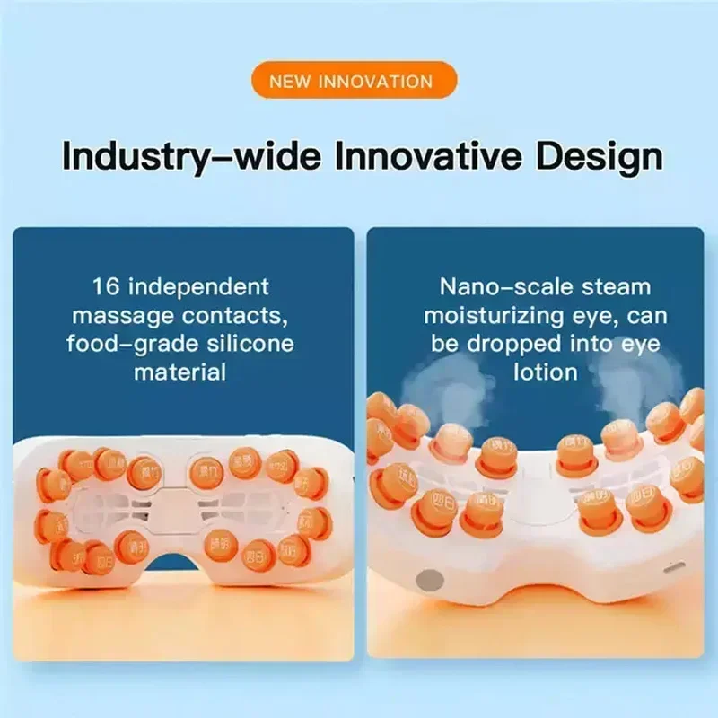 2025 نانو البخار الذكية عيون مدلك العناية بالعين التدفئة بلوتوث الموسيقى لتخفيف التعب والهالات السوداء تحت العينين #2