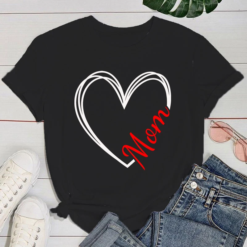 

Mother's Day T shirt Love Mom T-Shirt Women Fashion Harajuku T Shirt Summer Cool Short Sleeve Hip Hop Top Tee