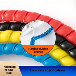 2/5/10Meters 8mm ~ 40mm Line Organizer Pipe Protection Flexible Spiral Wrap Winding Cable Wire Protector Cable Sleeve Cover Tube