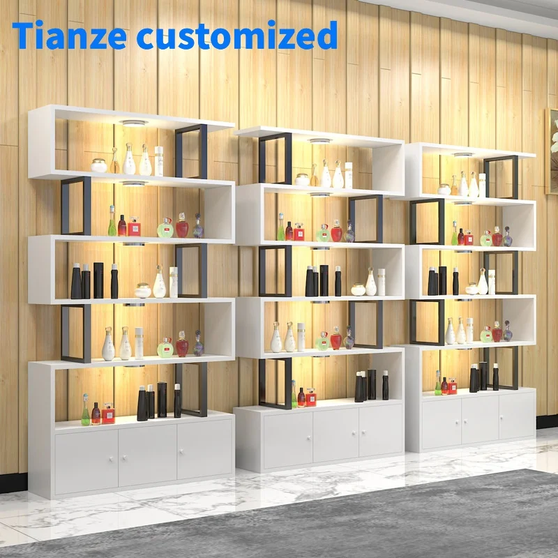 (Customized) Beauty Cosmetics Shop Interior Design Skincare Store Wall Shelf Beauty Salon Display Cabinet Makeup Product Display