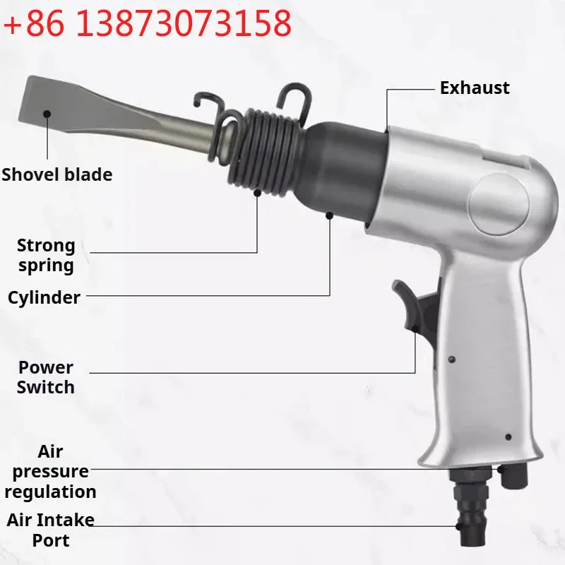 Pneumatic Air Shovel Industrial Grade Handle Air Chisel Impact Hammer Drill Rust Removal Tool Multi-functional Powerful Tools