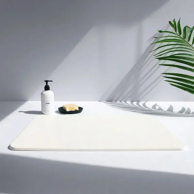 حصيرة الحمام حجر البساط ماصة دياتومي حجر السجاد حجر حمام للحمام عدم الانزلاق التجفيف السريع دياتوميت دش الحصير #6