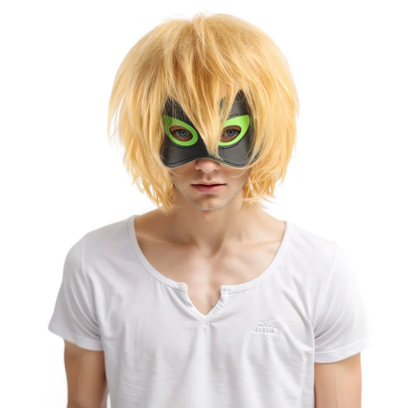 

Cosplay Eye Mask Black Green Light Blocking Accessory Performance Dance Party Miracle Girl Mask Face Cover Role Playing