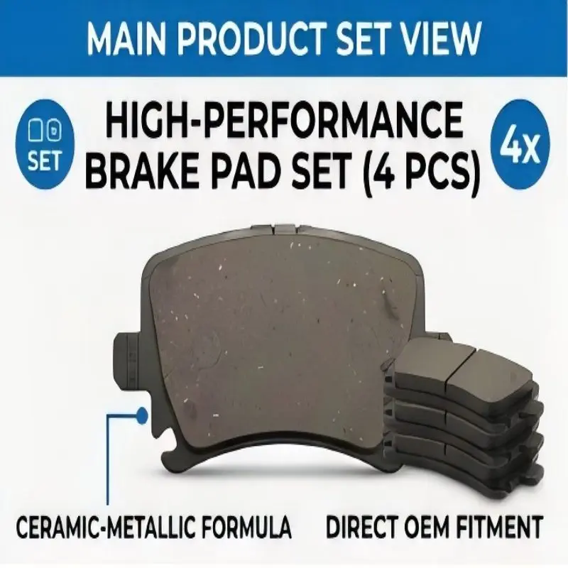 Rear Disc Brake Pad Set for Volkswagen JETTA OE 181600 Ceramic Low Dust Quiet Auto Replacement Brake Pads Rear Axle
