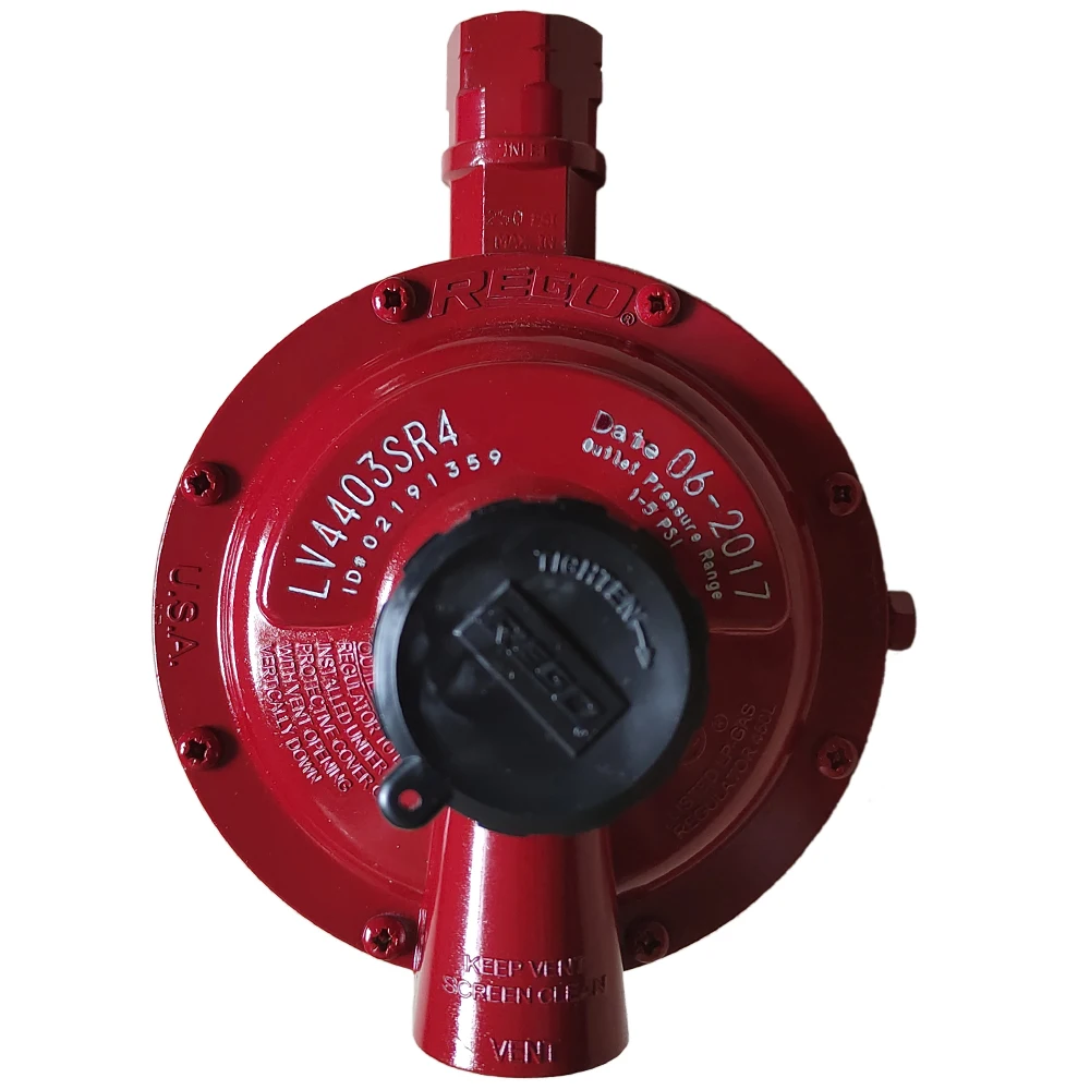 

REGO Regulator LV4403SR4 57kg/h LPG High Pressure First Stage Regulators Cylinder Pipe Pressure Reducing Valve 1/2"