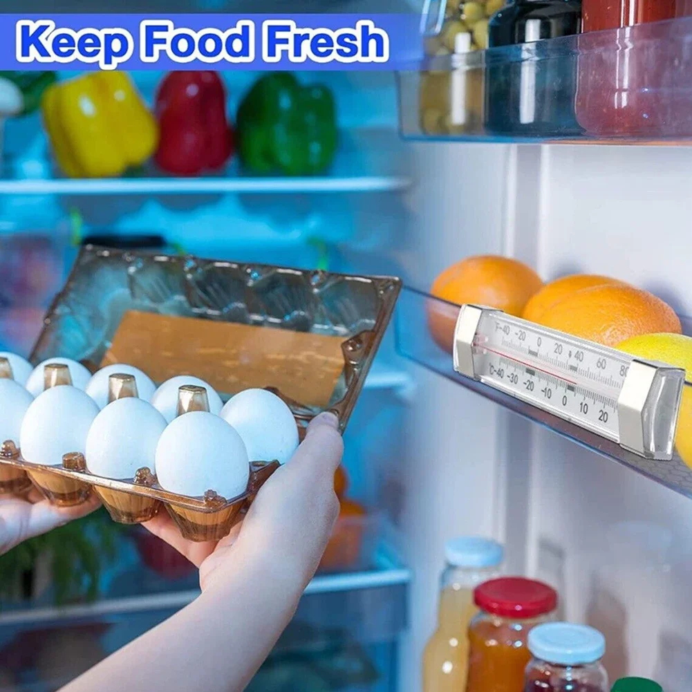 Kitchen Tools Freezer Thermometer Fridge Thermometer Easy-to-Read For Refrigerator Freezer -40C To 27C 1pc Practical