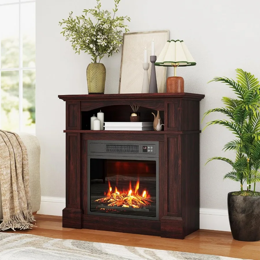 32 مدفأة كهربائية مع حزمة قائمة بذاتها تتميز بصندوق نار خشبي محيطي 18 مدفأة مدفأة مع 3 فلام