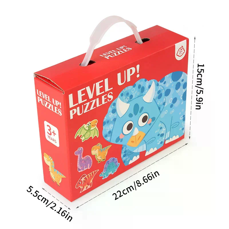 Paper Jigsaw Puzzle Kids Toy Cartoon Animal Jigsaw Puzzles Game Early Educational Toys Gift Set For Children