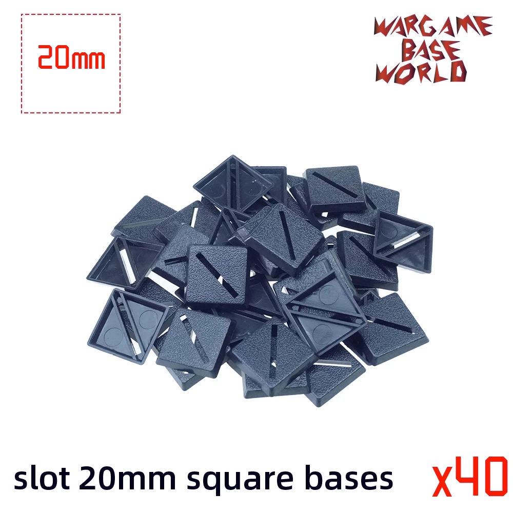 Wargame Base World - Slot 20mm Square Bases