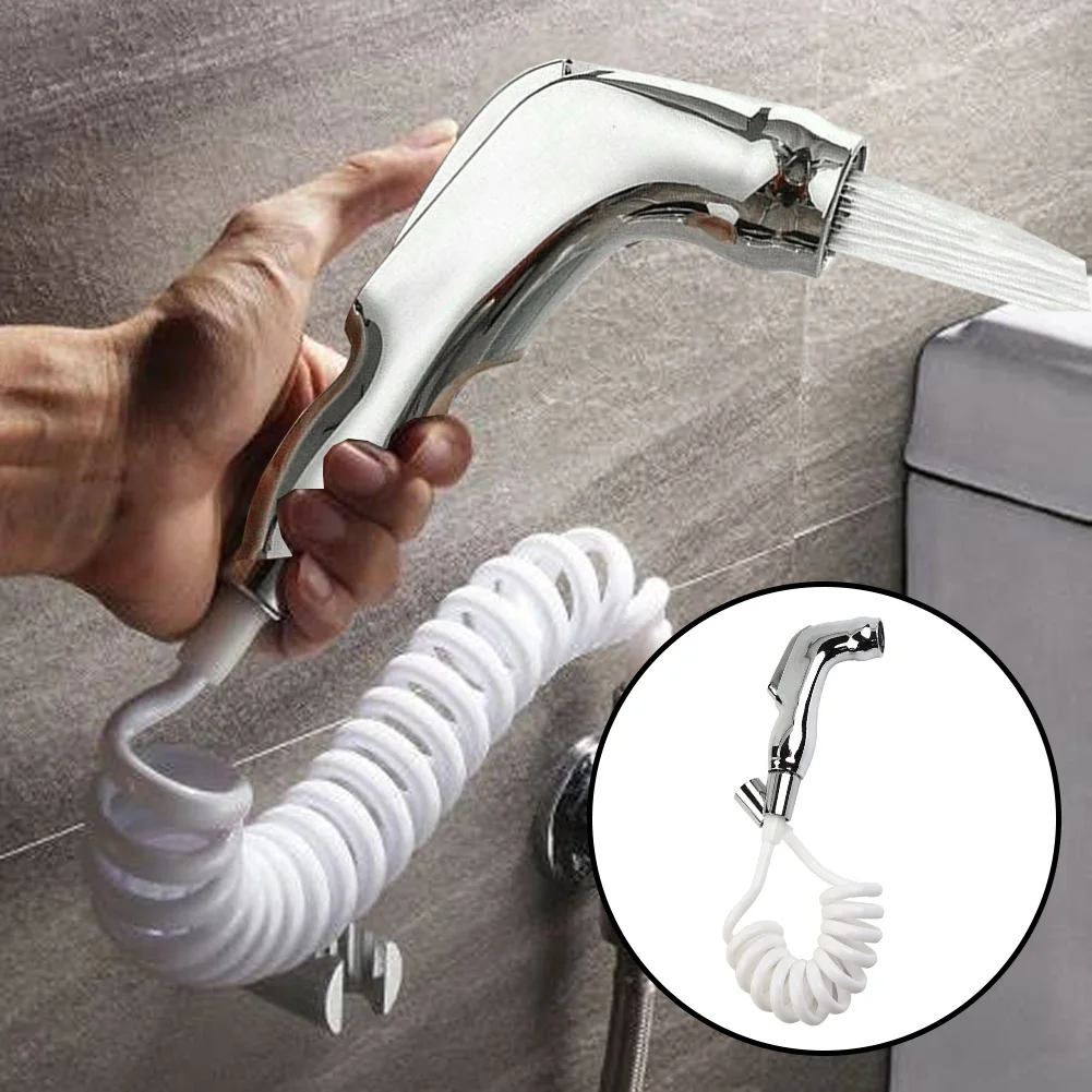 Shower Heads Bidet Spray Bathroom Bathroom Spray Kit Hand Held PU/ABS Shower Head Bidet Toilet Shattaf 2pcs/set