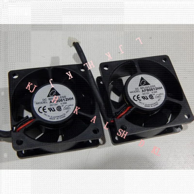 

N AFB0612HH 60X60X25mm 2 wire 5000RPM 12VDC BRUSHLESS - LOT OF 2 FANS