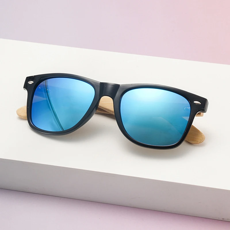 Vintage Quadratische Sonnenbrille für Frauen Männer Rechteck Sonnenbrille Weibliche Ovale Brillen Holz Spiegel Beine für Männlich Weiblich Brillen