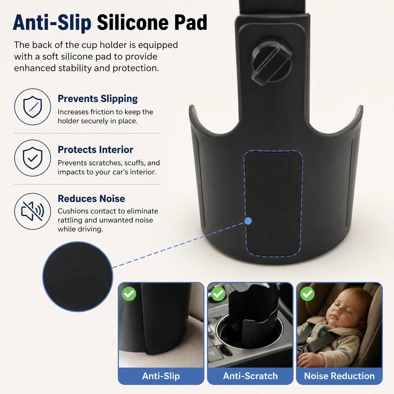 Auto-Getränkehalter Magnetischer Telefonhalter Universal 2-in-1 Multifunktional Ausziehbar 360° ° Rotationsverstellbare Auto-Smartphone-Halterung – Detail 4