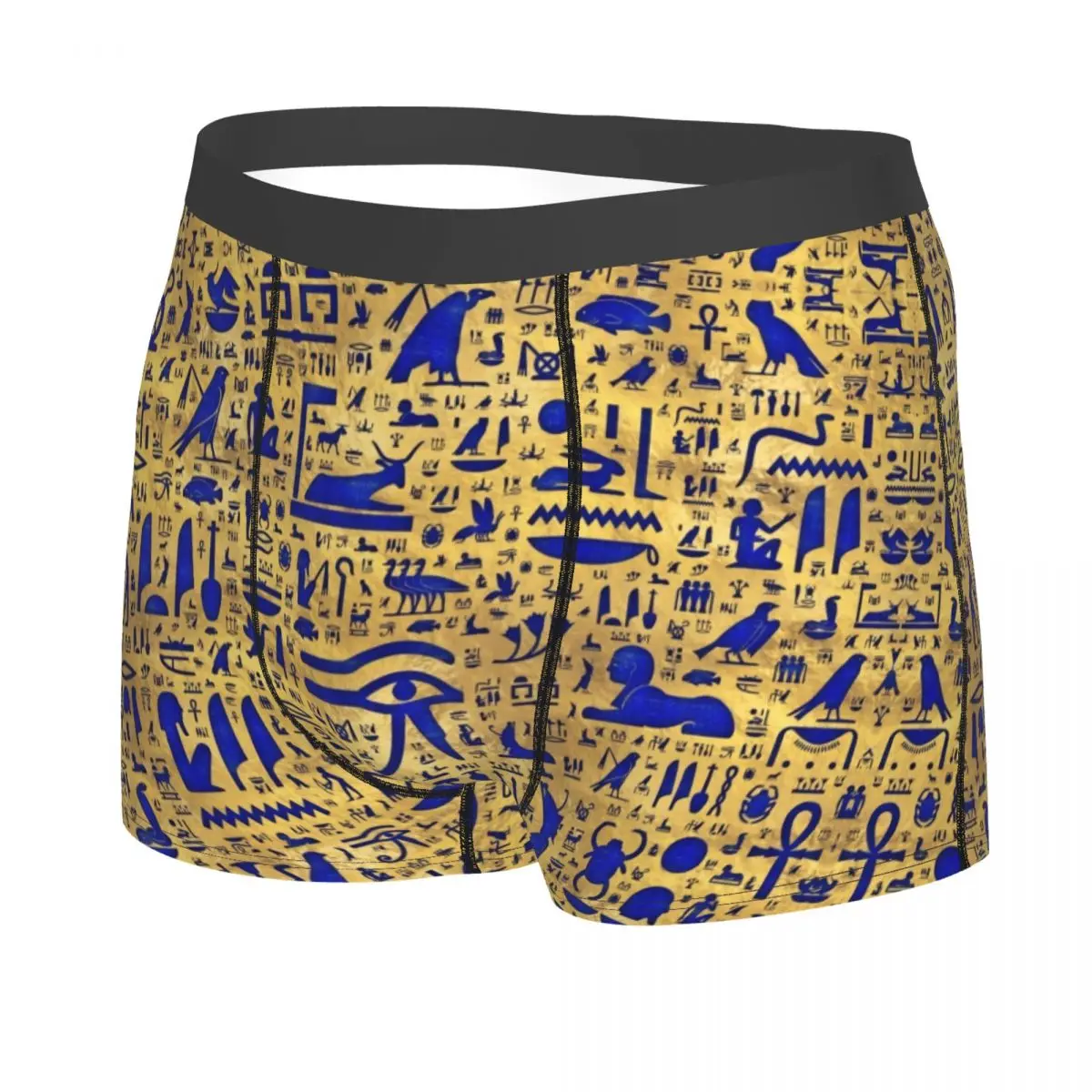 Custom Fashion Egyptian Hieroglyphic Boxers Shorts Panties Men's Underpants Breathable Ancient Egypt Culture Briefs Underwear