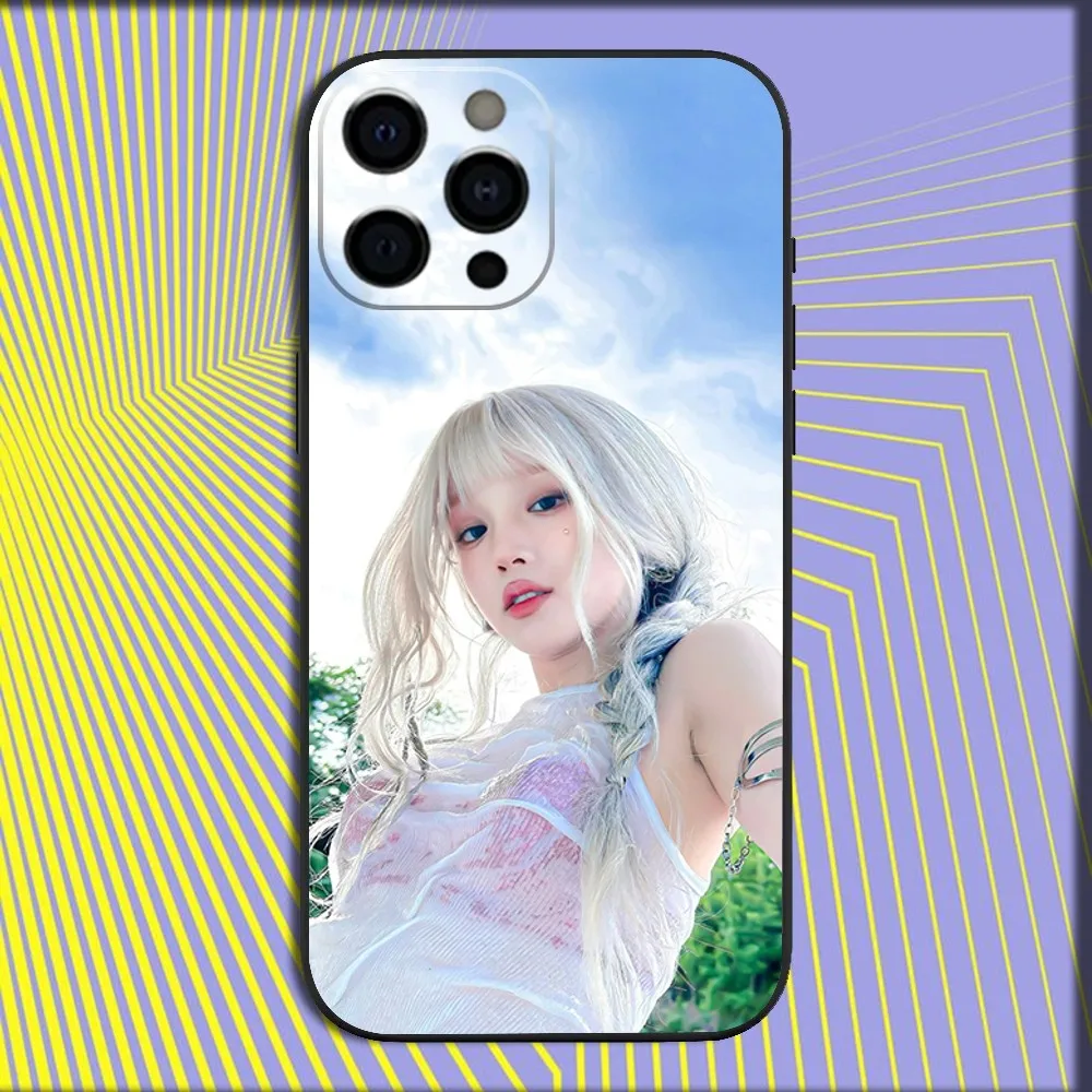 Chinese Singer Y-Yuqi Phone Case For iPhone 16,15,14,13,12,11,Pro,X,XS,Max,XR,Plus,Mini Soft Black Cover