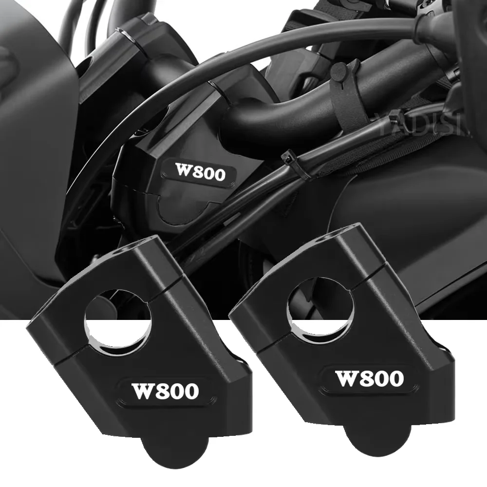 Handlebar Riser Clamp CNC Handle Bar Lift Extend Adapter Mount For Kawasaki W800 w800 W 800
