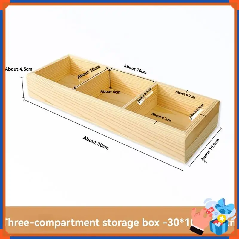 Compact Six-Compartment Wooden Desktop Organizer For Efficient Stationery Storage In Office And Kindergarten