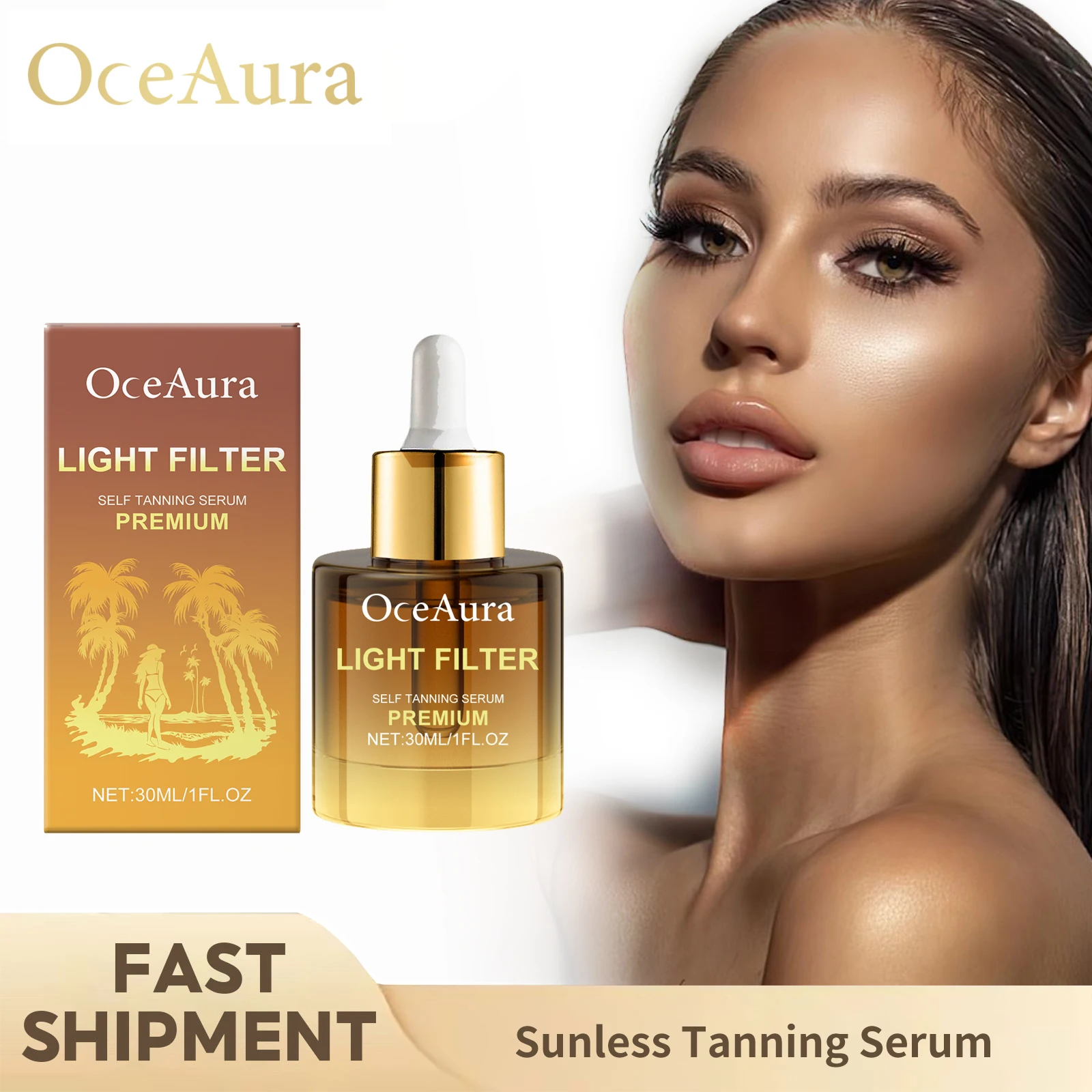 

Sunless Bronzing Accelerator Drops Body Face Glow Bronzer Enhancer No Sunlight Tanning Sunbeds Solarium Beach Self Tanner Serum