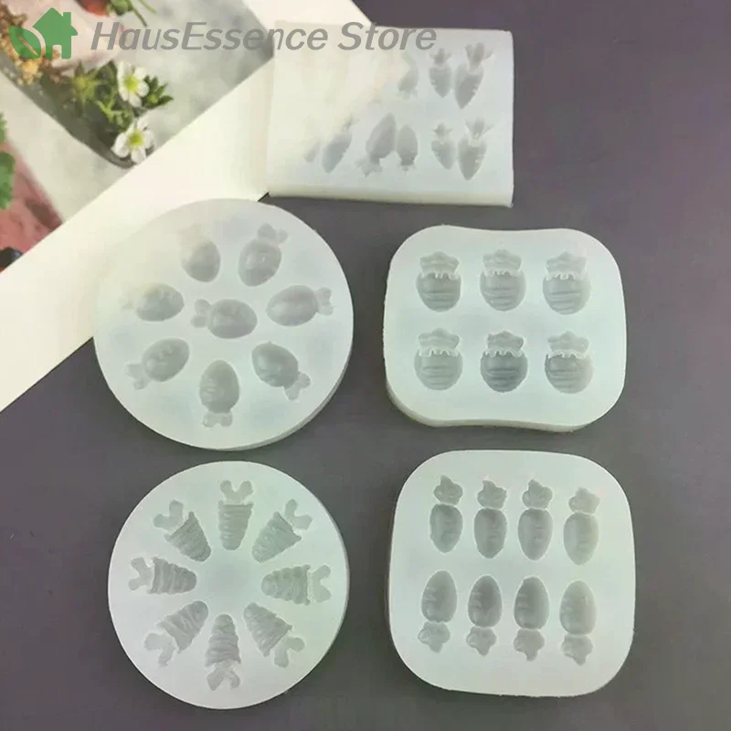 ※High Temperature Resistant Silicone Molds Mini Carrot Shape Cakes Molds Chocolate Candy Easter Cakes Baking Decoration T - view 5