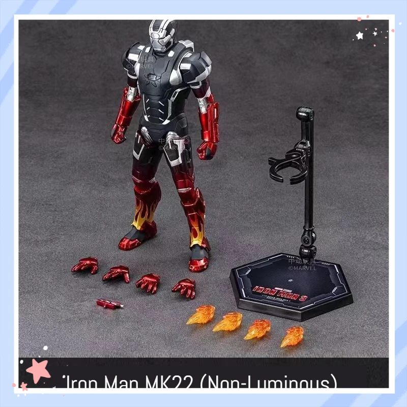 

ZD Toys Marvel Licensed Iron Man War Machine Action Figures 7 Inch MK2 MK15 Light Up Collectible Statue For Avengers Fans Kids