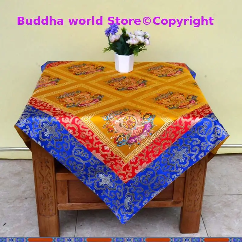 

Wholesale Buddhist supply Tibet Nepal family home Buddhism Temple Auspicious Embroidery Buddha Altar cover Table cloth A2