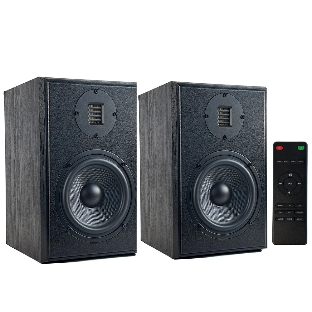 

Home 2.0 Active Hi-Fi Bookshelf Speakers Living Room Stereo Sound Speaker System with BT, USB, RAC Function TPA3116 Amplifier