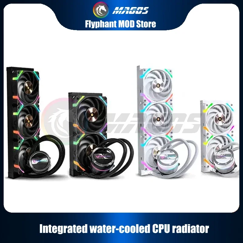 VK CPU Monitor Water Cooler 240mm Liquid Cooling Rgb Processor Cooler Cpu Heat Sink 120mm Fan PC Water Cooling Radiator