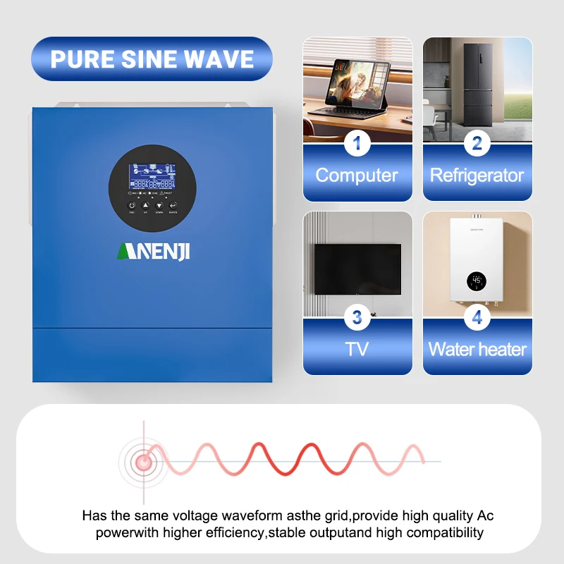2KW 12V الهجين عاكس للطاقة الشمسية 230VAC خارج الشبكة موجة جيبية نقية MPPT 60A الضوئية العاكس PV 30-160VDC الشمسية جهاز التحكم في الشحن