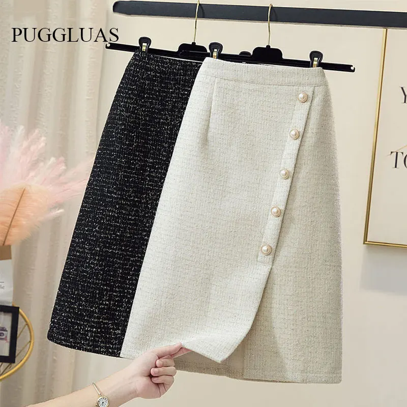 

Elegant Skirts Women Spring Office Lady Thickening Fashion Solid All-match A-line Friends Casual Korean Version Mujer Faldas