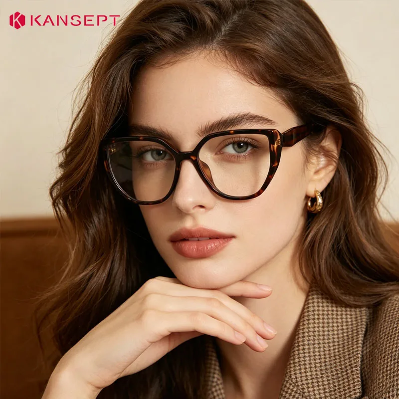 KANSEPT Plus Reading Glasses Woman Graduated Lenses to Read Lunette Myopia Sunglasses Eyeglasses Women's Eyeglass Frame Eyewear