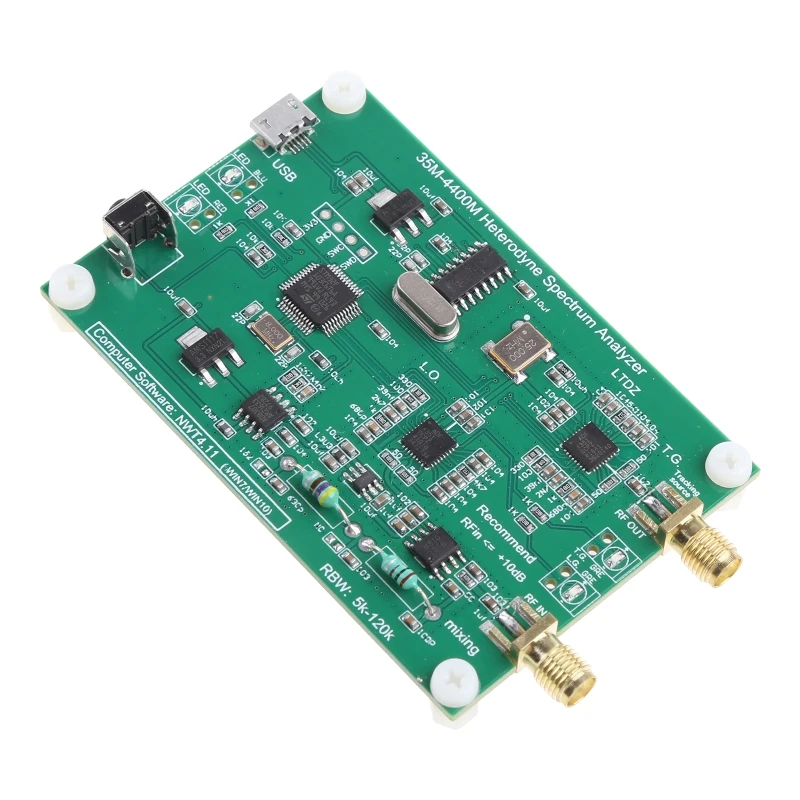 ipiip スペクトラムアナライザ USB 35mHz-4400mHz 35M-4400M スペクトラム信号源 RF 周波数ドメイン分析ツール スイープ帯域幅