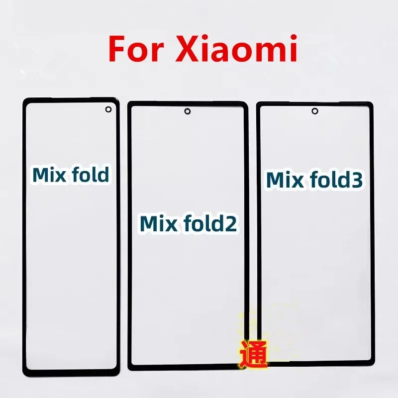 Front Glass For Xiaomi Mix 4 Note 10 Pro Lite Fold 3 2 Civi 4 Pro Mi Touch Screen LCD Display Out Panel Cover Repair Parts + OCA